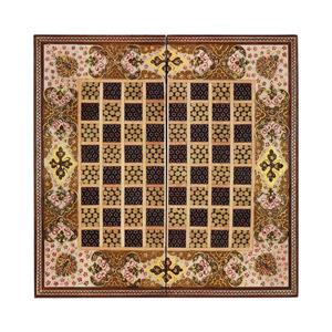 صفحه شطرنج خاتم کاری چوبی فراز هنر مدل نقاشی اسلیمی کد 2-30