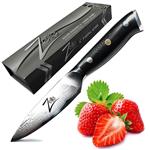ZELITE INFINITY Paring Knife 4 inch - Alpha-Royal Series - Best Quality Japanese AUS10 Super Steel 67 Layer High Carbon Stainless Steel Razor-Sharp Superb Edge Retention, Stain & Corrosion Resistant
