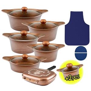سرویس قابلمه 152 پارچه گرانیت طرح کره ای C