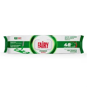 دستمال مرطوب مخصوص تی فیری با رایحه Power Wipes بسته 50 عددی