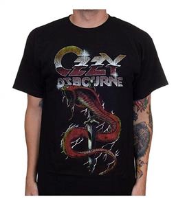 GLOBAL Ozzy Osbourne Men's Vintage Snake T-Shirt Black