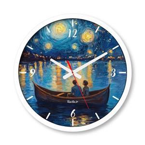 ساعت دیواری بزرگ راویتا طرح عاشقانه ونگوک - Van Gogh Love کد 3820