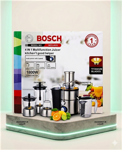 آبمیوه گیری 4 کاره دیجیتال برند بوش مدل JuicerME4020 تیغه طلایی پایهوگلواستیل