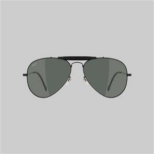 عینک آفتابی خلبانی (Aviator) ری بن مدل RB3407-002