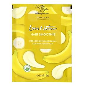 ماسک اسموتی مو با موز ارگانیک اوریفلیم Love Nature Strengthening Smoothie Hair Mask with Organic Banana