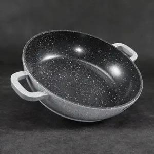 تابه کاج سایز 30 طوسی با درب پیرکس