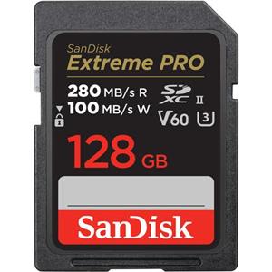 کارت حافظه  128 گیگ سن دیسک SanDisk 128GB Extreme PRO UHS-II SDXC 280MB/S