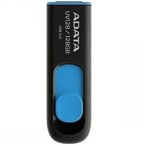 فلش مموری ای دیتا UV128 USB 3 ظرفیت 128 گیگابایت رنگ مشکی