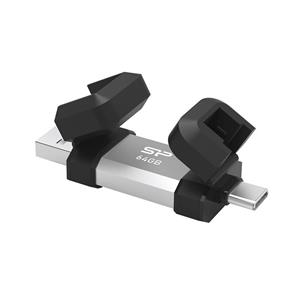 فلش مموری سیلیکون پاور 64 گیگابایت مدل Mobile C51 رابط USB 3.2 Gen 1