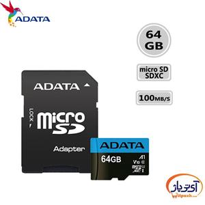 کارت حافظه‌ MicroSD ای دیتا مدل Adata Premier microSDHC ظرفیت 64 گیگابایت سرعت 100MBps