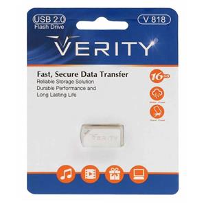Verity V818 USB2.0 Flash Memory - 16GB نقره ای (گارانتی آسان سرویس)