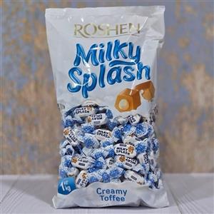 تافی میلکی اسپلش روشن با کرم شیری Roshen Milky Splash بسته 1 کیلویی