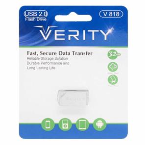 Verity V818 USB2.0 Flash Memory - 32GB نقره ای (گارانتی آسان سرویس)
