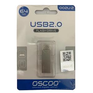 OSCOO 002U-2 USB2.0 Flash Memory-64GB نقره ای (گارانتی پاسارگاد)