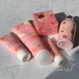 پک مراقبتی هلو ویژه با نمک بدن، لوسیون و مرطوب‌کننده