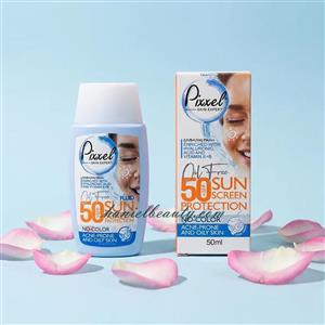 کرم ضد آفتاب بی‌رنگ پیکسل SPF50 مخصوص پوست چرب