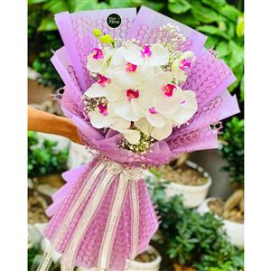دسته گل ارکیده بوسه ی یاس