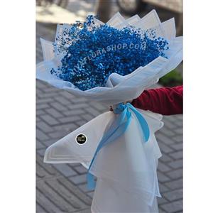 دسته گل ژیپسوفیلا نفس آبی