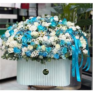 باکس گل رخ آبی