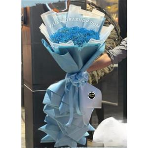 دسته گل ژیپسوفیلا آبی خیز