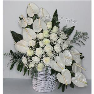 سبد گل هارمونی آرام