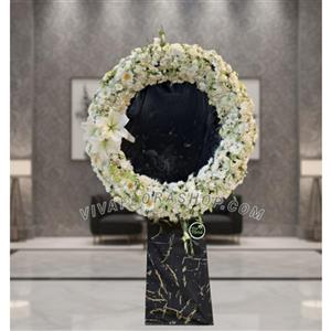 تاج گل حلقه ای یک طبقه