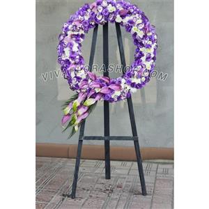تاج گل تبریک حلقه ی یاس