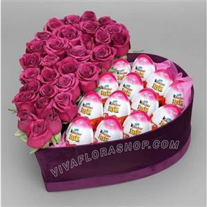 باکس گل قلبی ولنتاین