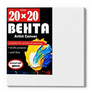 بوم نقاشی مربع بهتا مدل B20 سایز 20 × 20 سانتی‌متر بسته ی 2 عددی 