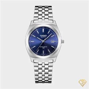 ساعت مچی مردانه کاسیو گادفادر casio godfather، بند و بدنه استیل رنگ ثابت، صفحه سورمه ای