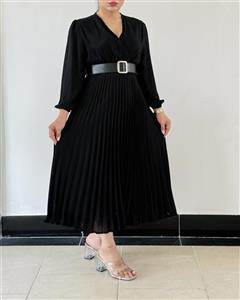 پیراهن یق نگین دار مجلسی حریر کد 1246