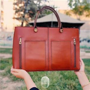 کیف چرم دست دوز و طبیعی زنانه آلا مدل شبنم(دستی)