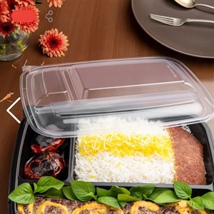 ظرف یکبارمصرف 3خانه دربدار