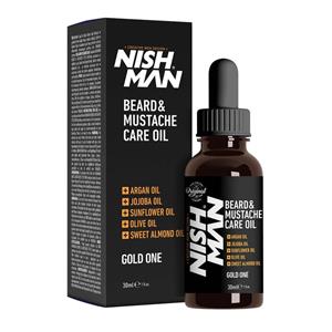 روغن ریش و سبیل نیشمن Gold One | نرم‌کننده و تقویت‌کننده