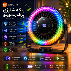 پنکه شارژی رومیزی شیائومی Zolele F18 پرقدرت و بی‌صدا پنکه USB قابل حمل