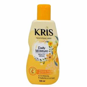 لوسیون بدن مرطوب کننده کریس Kris حاوی مولتی ویتامین و کره بادام حجم ۱۰۰ میل