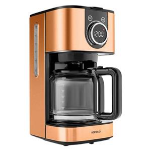 قهوه‌ساز کاراجا مدل INOX XL 2303، ظرفیت دم‌آوری بیشتر از ده فنجان با فیلتر استیل ضد زنگ، دارای صفحه گرم نگهدارنده قهوه و تعیین غلظت قهوه