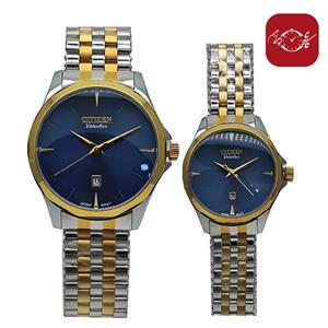 ست کلاسیک ساعت مچی مردانه و زنانه سیتیزن مدل Valentino 4225