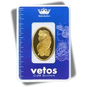 شمش طلای 18 عیار وتوس (500 سوت)  (0.5 گرم) 