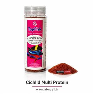 غذا ماهی آکواریوم CICHLID MULTI PROTEIN برند TOP FISH حجم 400ML