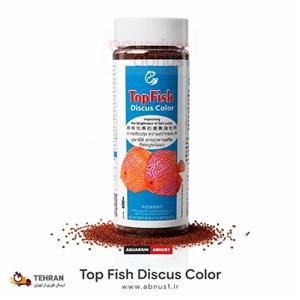 غذا ماهی آکواریوم DISCUS COLOR برند TOP FISH حجم 400ML