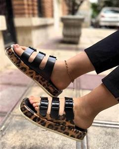 صندل زنانه جدید طرح پلنگی