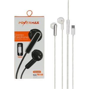 هندزفری باسیم Power Max Type-C مدل PM-016 – سفید