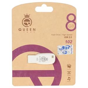 Queen 102 USB2.0 Flash Memory-8GB – سفید (گارانتی مادام العمر شرکت آی تین)