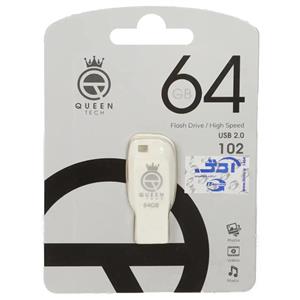 Queen 102 USB2.0 Flash Memory-64GB – سفید (گارانتی مادام العمر شرکت آی تین)