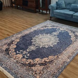 فرش ماشینی چاپی | فرشینه مخمل هازان ترک استپ دار (ضد سر) طرح سنتی جدید کد L375