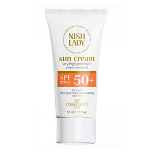 کرم ضد آفتاب نیش لیدی SPF 50 مدل تیوپی | محافظت کامل در برابر UVA و UVB