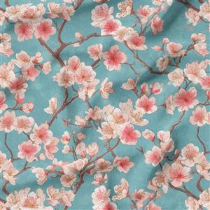 پارچه مخمل کوسن مبل طرح بهاری کد 5015909