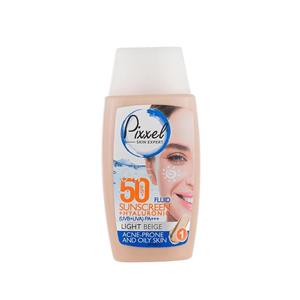 کرم ضد آفتاب رنگ بژ روشن مناسب پوست های چرب، جوش دار و مختلط با SPF 50 پیکسل