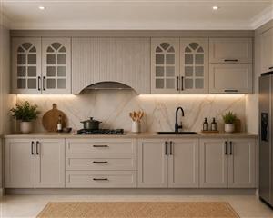 کابینت آماده نئوکلاسیک پنجره دار فیلی